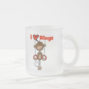 Taza De Cristal Esmerilado Camisetas y regalos de gimnasta que ama las anilla