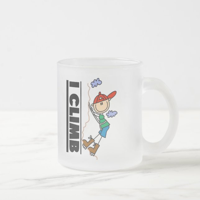 Taza De Cristal Esmerilado Camisetas y regalos de la escalada (Derecha)