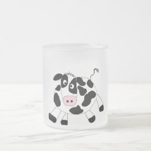Taza De Cristal Esmerilado Camisetas y regalos de la vaca de la granja