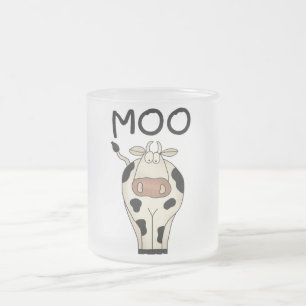 Taza De Cristal Esmerilado Camisetas y regalos de la vaca del MOO