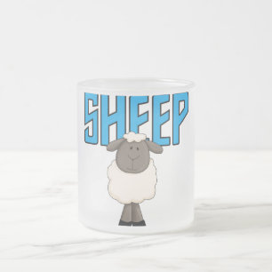 Taza De Cristal Esmerilado Camisetas y regalos de las ovejas