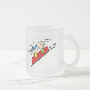 Taza De Cristal Esmerilado Camisetas y regalos de montañas rusas
