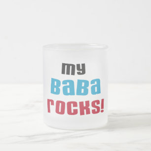 Taza De Cristal Esmerilado Camisetas y regalos de My Baba Rocks