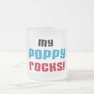 Taza De Cristal Esmerilado Camisetas y regalos de My Poppy Rocks
