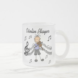 Taza De Cristal Esmerilado Camisetas y regalos de niña con figura de palo toc