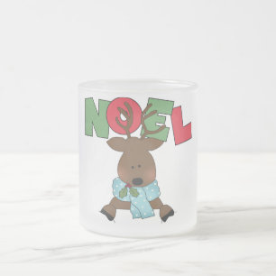 Taza De Cristal Esmerilado Camisetas y regalos de Noel para renos