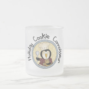 Taza De Cristal Esmerilado Camisetas y regalos de Penguin Cookie Connoisseur