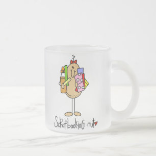 Taza De Cristal Esmerilado Camisetas y regalos de Scrapbooking Nut