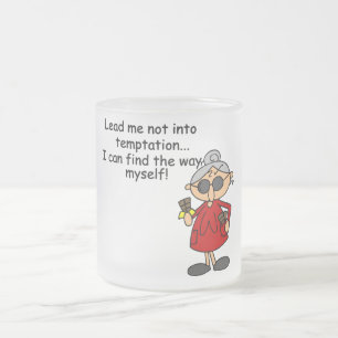 Taza De Cristal Esmerilado Camisetas y regalos de tentación suave