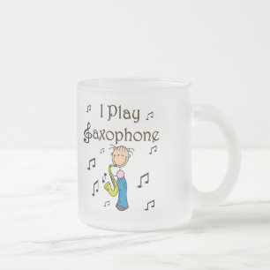 Taza De Cristal Esmerilado Camisetas y regalos de 'Toco el saxofón'