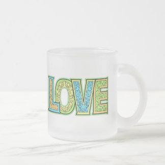 Taza De Cristal Esmerilado Camisetas y regalos del amor