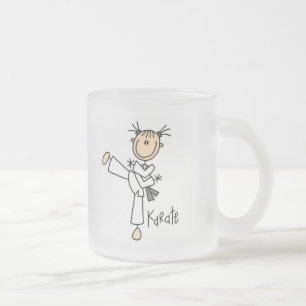 Taza De Cristal Esmerilado Camisetas y regalos del chica del karate