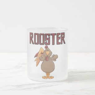 Taza De Cristal Esmerilado Camisetas y regalos del gallo