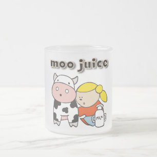 Taza De Cristal Esmerilado Camisetas y regalos del jugo del MOO