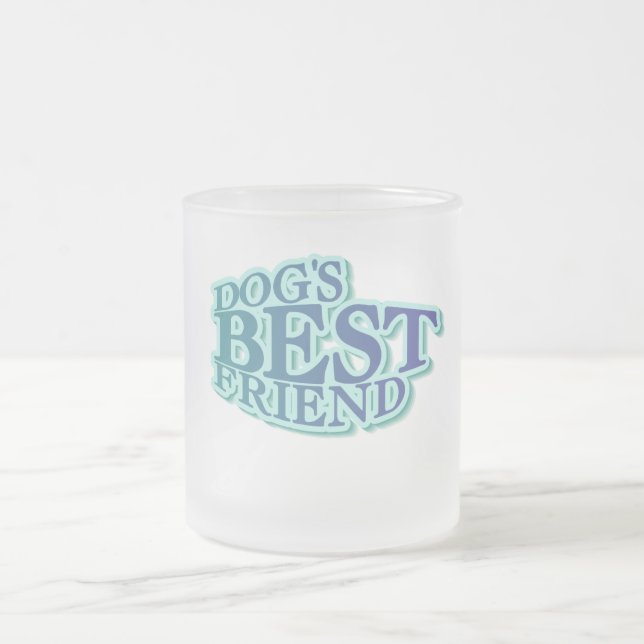 Taza De Cristal Esmerilado Camisetas y regalos del mejor amigo del perro (Centro)