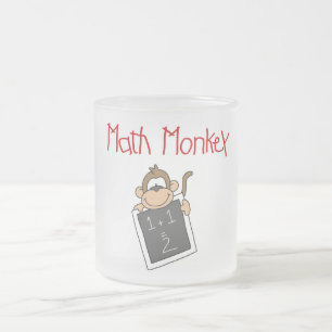 Taza De Cristal Esmerilado Camisetas y regalos del mono de la matemáticas