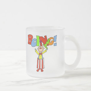 Taza De Cristal Esmerilado Camisetas y regalos del payaso Boing