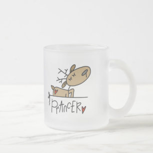 Taza De Cristal Esmerilado Camisetas y regalos del reno de Prancer