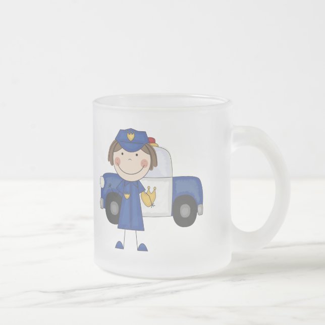 Taza De Cristal Esmerilado Camisetas y regalos femeninos del oficial de (Derecha)
