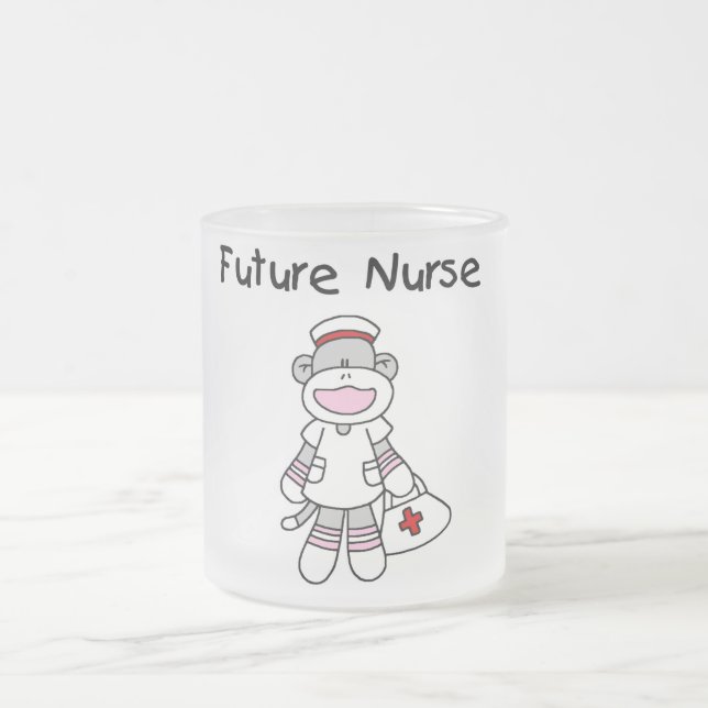 Taza De Cristal Esmerilado Camisetas y regalos futuros de la enfermera del (Centro)