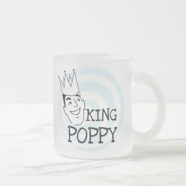 Taza De Cristal Esmerilado Camisetas y regalos King Poppy (Derecha)