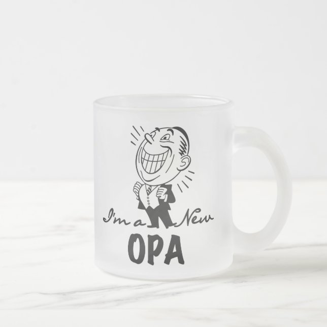 Taza De Cristal Esmerilado Camisetas y regalos nuevos y sonrientes (Derecha)