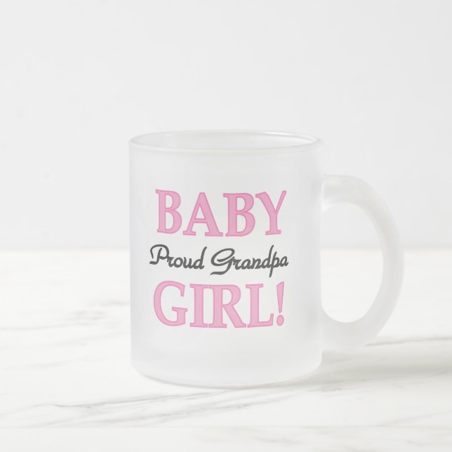 Taza De Cristal Esmerilado Camisetas y regalos orgullosos de la niña del (Derecha)