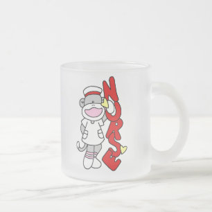 Taza De Cristal Esmerilado Camisetas y regalos para enfermeras de monos