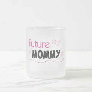 Taza De Cristal Esmerilado Camisetas y regalos para la futura mamá