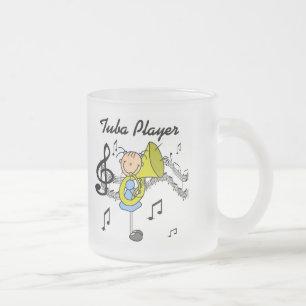 Taza De Cristal Esmerilado Camisetas y regalos para Tuba Player