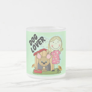 Taza De Cristal Esmerilado Camisetas y regalos rubios del chica del amante