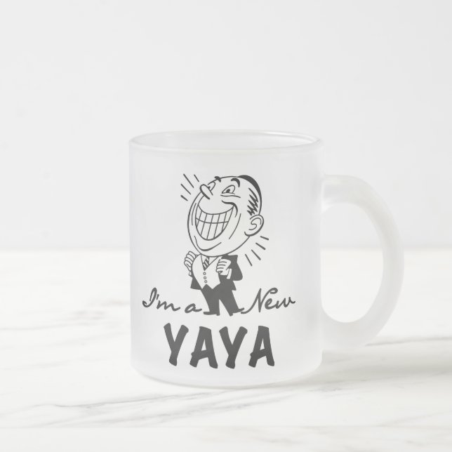 Taza De Cristal Esmerilado Camisetas y regalos sonrientes de Nueva York (Derecha)