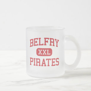 Taza De Cristal Esmerilado Campanario - piratas - High School secundaria -