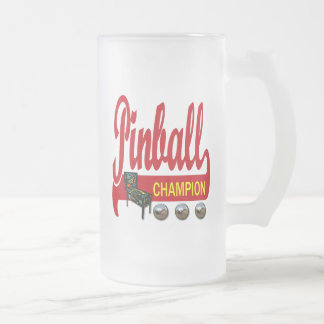 Taza De Cristal Esmerilado Campeón del pinball