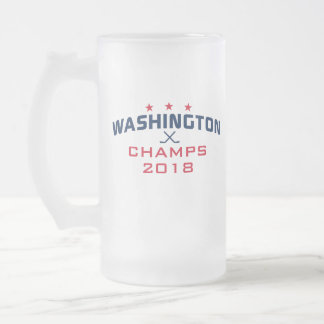 Taza De Cristal Esmerilado Campeones de hockey 2018 16oz Frosted Mug