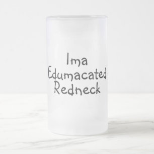 Taza De Cristal Esmerilado Campesino sureño de Edumacated