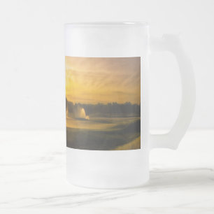 Taza De Cristal Esmerilado Campo de golf - Espolvorines en Daybreak