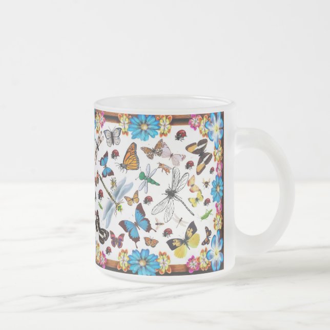 Taza De Cristal Esmerilado Campos de la fantasía (Derecha)