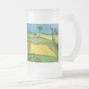 Taza De Cristal Esmerilado Campos de trigo en Auvers Under Cloued Sky, Vincen