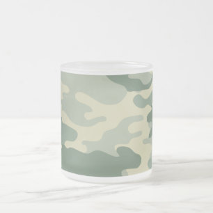 Taza De Cristal Esmerilado Camuflaje