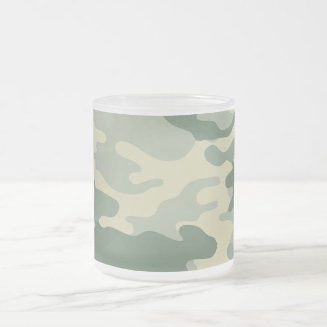 Taza De Cristal Esmerilado Camuflaje (Centro)