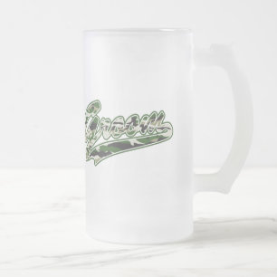 Taza De Cristal Esmerilado Camuflaje militar de Groom