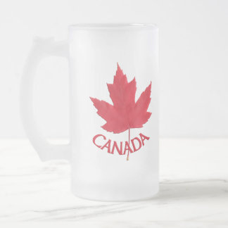 Taza De Cristal Esmerilado Canadá Beer Mug Canada Maple Leaf Souvenir Glass
