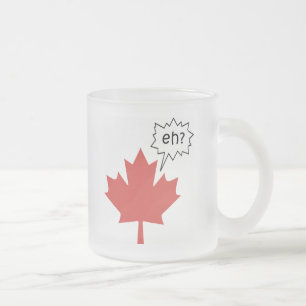Taza De Cristal Esmerilado Canadiense divertido