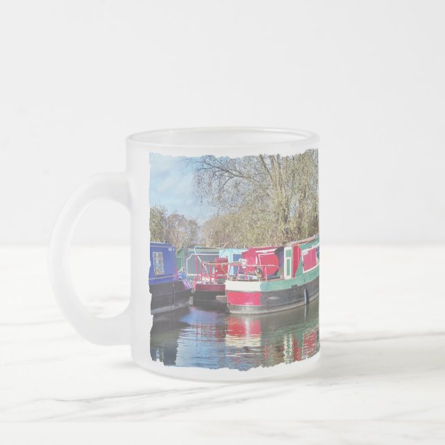 TAZA DE CRISTAL ESMERILADO CANAL BOATS (Izquierda)