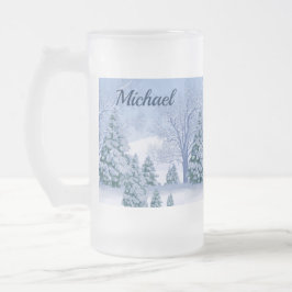 Taza De Cristal Esmerilado Canales De Cerveza Escarcha Fríos En Día Caliente