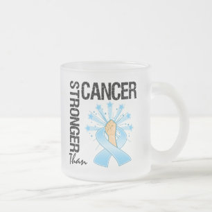 Taza De Cristal Esmerilado Cáncer de próstata - más fuerte que cáncer