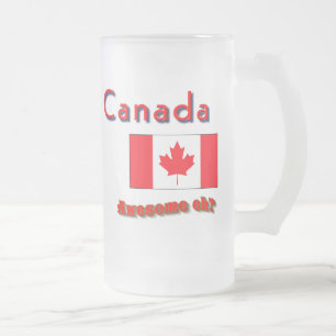 Taza De Cristal Esmerilado Candidatura canadiense mugs-impresionante eh