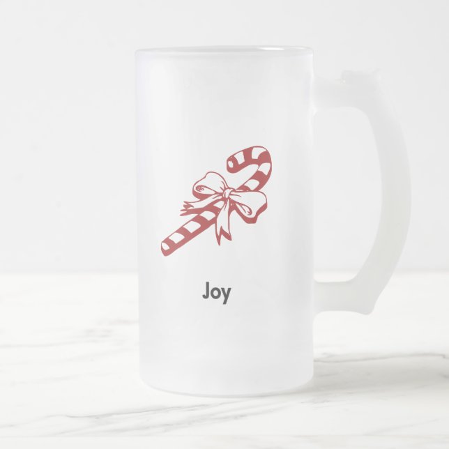 Taza De Cristal Esmerilado Candy Cane Joy (Derecha)