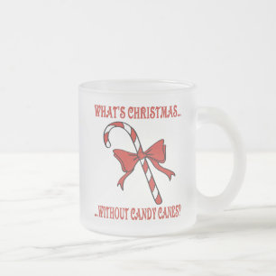 Taza De Cristal Esmerilado Candy Cane Mug